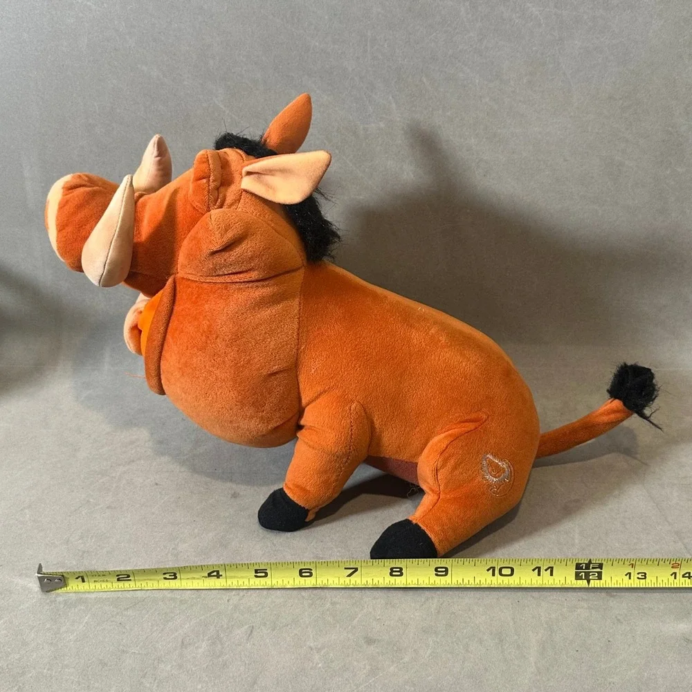 Disney‎ Lion King Pumbaa Plush Hasbro Feed Me Warthog Toy Orange 14 Inch